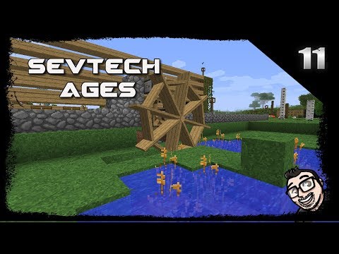Sevtech Ages Minecraft EP11 - Better With Mods Water Wheel