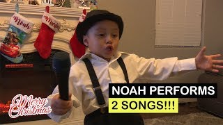 Noah’s “Rudolph the Red Nose Reindeer” &amp; “Hopalong Froggy” PERFORMANCE!!! Cameo appearance by Alina
