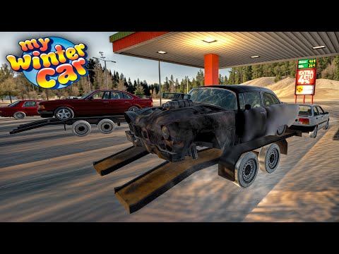 Encontrei carros novos no Posto! - My Winter Car #23