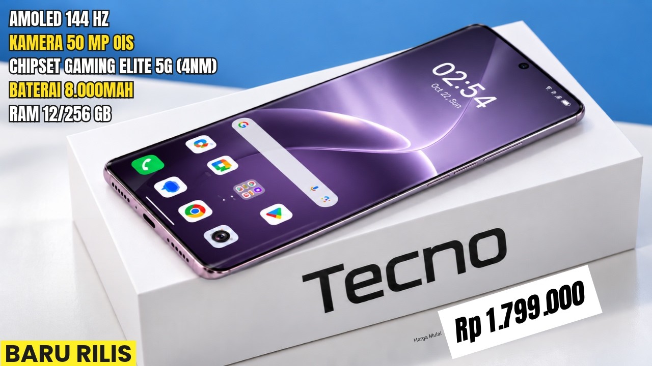 BARU SAJA DIRILIS‼️8000mAh, RAM 12/256 GB - HP TECNO TERBARU DI OKTOBER 2026