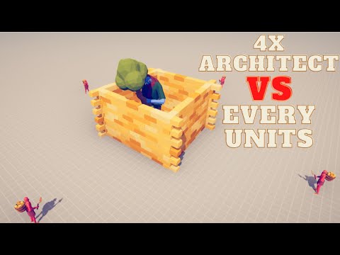 🏹4x ARCHITECT vs EVERY UNITS🗡😱- Totally Accurate Battle Simulator - TABS