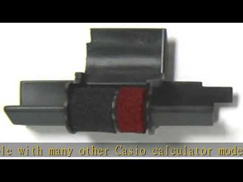 (12 Pack) COMPUMATIC Compatible/Replacement Calculator Ink Roller, Black/Red IR-40T, for Casio HR-3