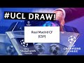 2021/22 UEFA Champions League Quarter-final and Semi-final draw simulation, CONCEPT. #UCL