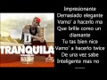 J Balvin Tranquila LETRA 