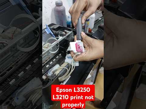 Epson L3210 L3250 Print not properlyHead Cleaning #Epsonsetting #Redlightblinking #Headclean