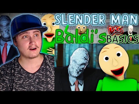 Slender Man vs. Baldi's Basics - Video Game Rap Battle | Reaction | Baldi man