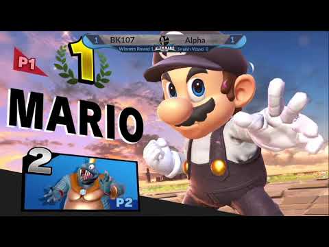 Smash Vessel 0 - One O' Seven (Link, Mario) Vs Alpha (King K. Rool) - Winners Round 2