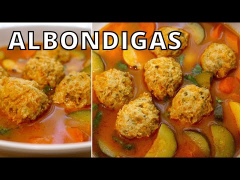 How To Make THE BEST ALBONDIGAS De Pollo En Caldo (Mexican Meatball Soup)