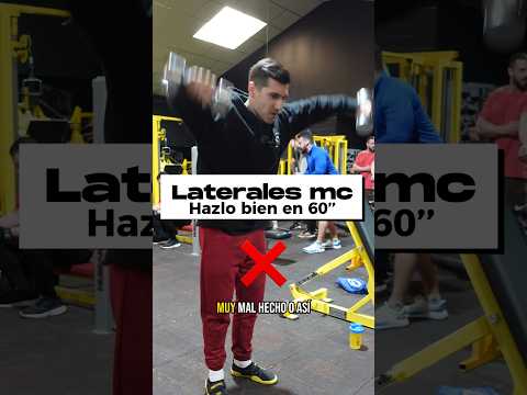 Cómo hacer ELEVACIONES LATERALES con mancuernas #gym #ejercicios #hombros #lateralraises #hombro