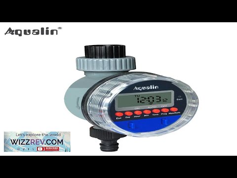 Aqualin Automatic LCD Display Watering Timer Electronic Home Garden Ball Valve Water