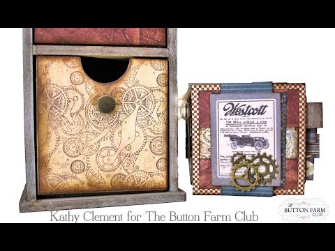 Button Farm Club Mister Stacking Drawer Unit and Mini Album Insert