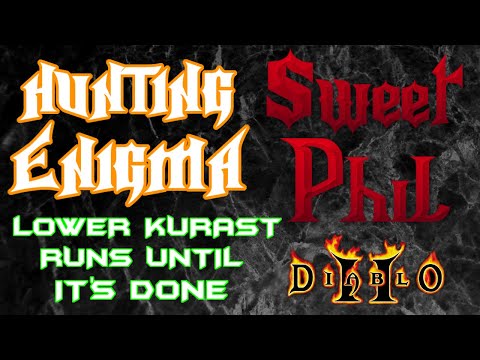 Diablo 2 - Hunting Enigma, Lower Kurast Runs until I make Enigma, Drop Highlights High Runes Plugy