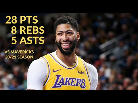 Anthony Davis 28 Pts 8 Rebs 5 Asts Highlights vs Dallas Mavericks | NBA 20/21 Season