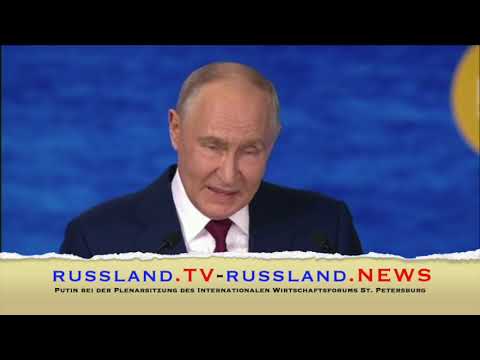 Putin bei der Plenarsitzung des Internationalen Wirtschaftsforums St  Petersburg