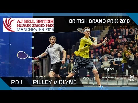 Squash: Pilley v Clyne - British Grand Prix 2016 Rd 1 Highlights