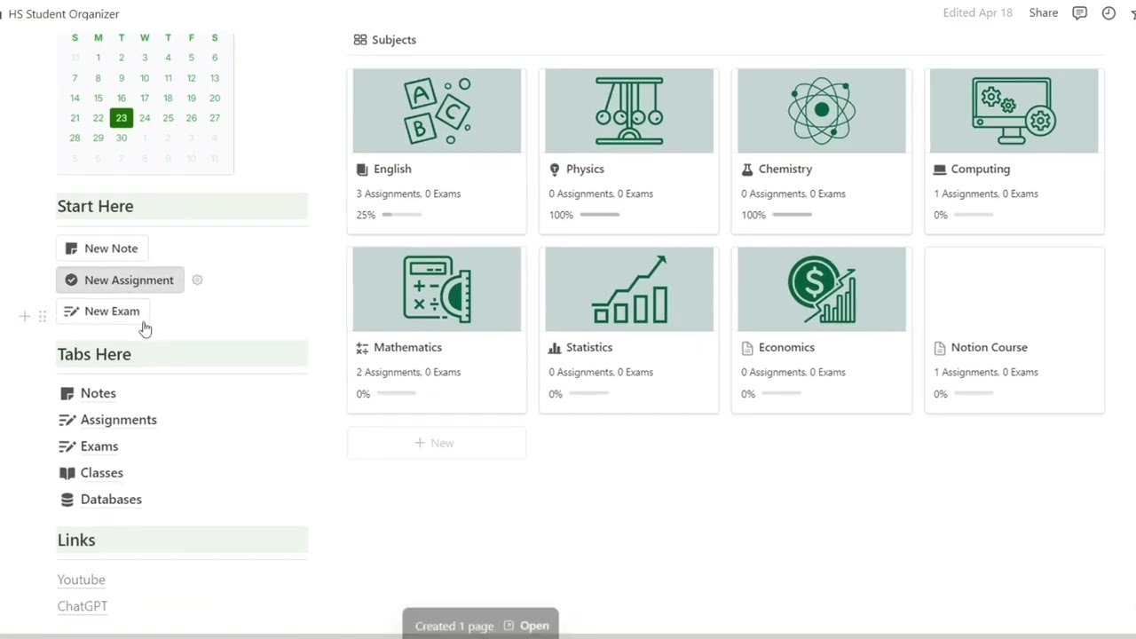 Student Planner Notion Template NAVIGATION TUTORIAL