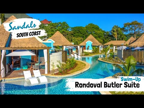 Swim-Up Rondoval Butler Suite RSUP | Sandals South Coast, Jamaica | Walkthrough Tour & Review 4K