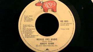 Andy Gibb -1977- B1 - Words And Music (45 Rip)