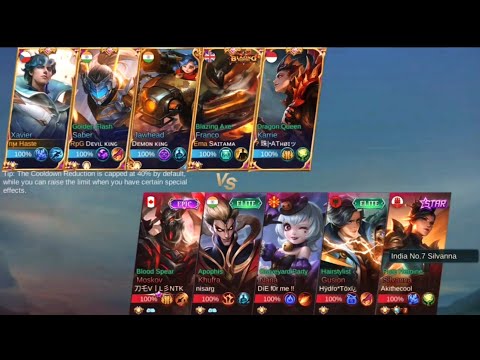 I met top India no. 7 silvanna in rank | xavier best build mlbb