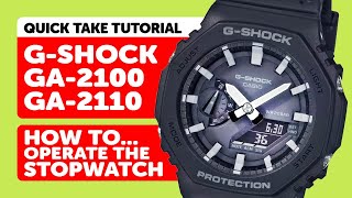 CASIO G-SHOCK GA-2110 & GA-2100 (5611) - HOW TO USE THE STOPWATCH