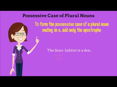 Singular & Plural Possessive Nouns