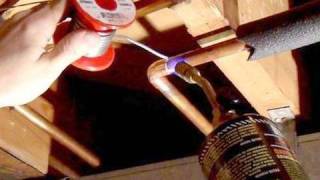 Moving a copper plumbing pipe