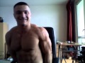 webcam posing Tymofiy Ihumentsev 23y bodybuilder prepairing to contest