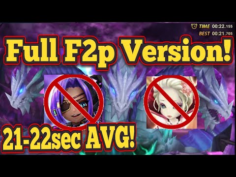 No Deborah, No Brandia! Lower Rune Quality! Full F2p - 21-22sec Avg, Solo R5! - Summoners War