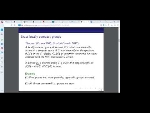 Alcides Buss: Amenable actions of groups on C*-algebras