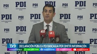 Declaración pública PDI Rancagua por omitir información en asalto a empresa Brinks