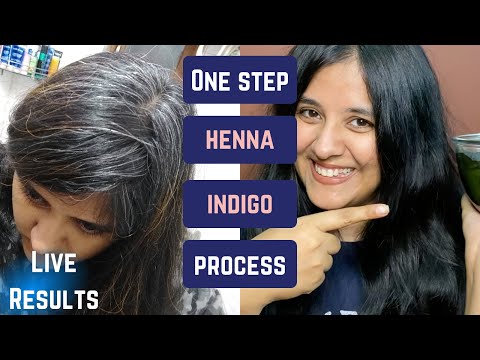 One Step Henna Indigo Process for Grey Hair | 2 in 1...