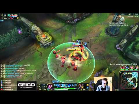 Bjergsen duo Hauntzer - Yasuo vs Malphite Mid - League of Legends