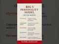 What's Your BIG 5 Personality Type?