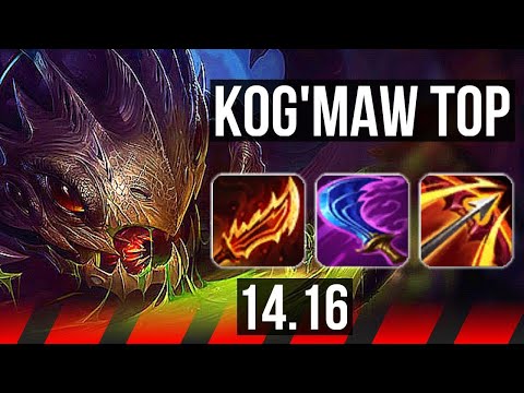 KOG'MAW vs IRELIA (TOP) | 8 solo kills | NA Diamond | 14.16