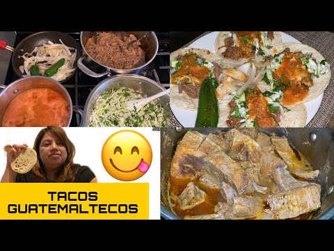 COCINANDO/ TACOS GUATEMALTECOS 😋/ TACOS ESTILO GUATEMALA 🇬🇹