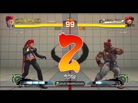 SSF4: porkloafking (C. Viper) VS Psycho Orson v2 (Akuma) - Endless Battle
