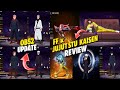 OB52 UPDATE FREE FIRE JUJUTSU KAISEN ITEMS REVIEW BUNDLES EMOTES WEAPONS ARRIVAL ANIMATIONS