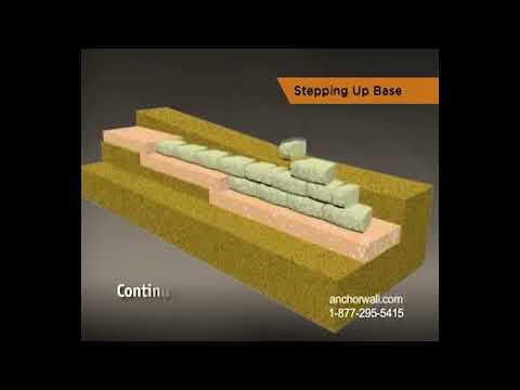 How to Create a Stepped Base for a Sloped Retaining Wall