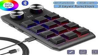 Download the video "Programming Macro Custom 2 Knob Bluetooth Keyboard RGB 12 Key Copy Paste Mini Button Gamin"