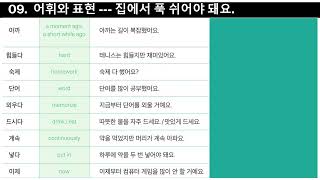 세종한국어 1B - 어휘과 표현 9과, 10과