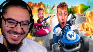 SIDEMEN MARIO KART BUT WITH WEAPONS | MoreSidemen | REACTION