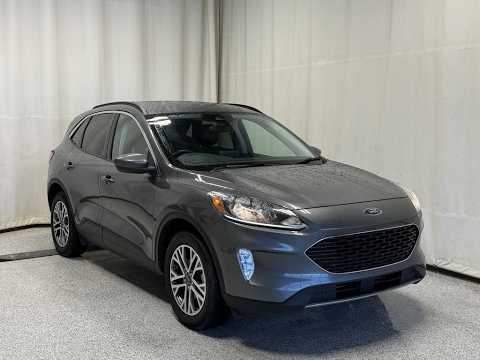 2021 Ford Escape SEL AWD in Gray for sale at Park Mazda in Sherwood Park, AB