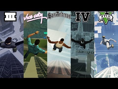 Jumping Off The Highest Buildings In GTA Games! 1997-2019