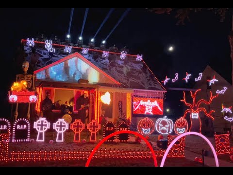 Stranger Things Medley - Halloween Fire and Light Show