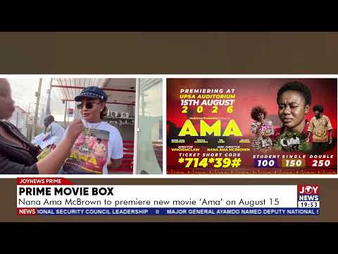Prime Movie Box: Nana Ama McBrown to premiere new movie ’Ama’ on August 15.