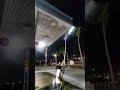 cleaning a gas station canopy