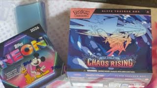 Pokemon Opening! (Ripping Chaos Rising and Disney Topps NEON with my gf!)🔥