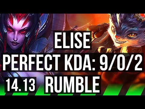 ELISE vs RUMBLE (JGL) | 9/0/2, Legendary, 600+ games | EUW Master | 14.13