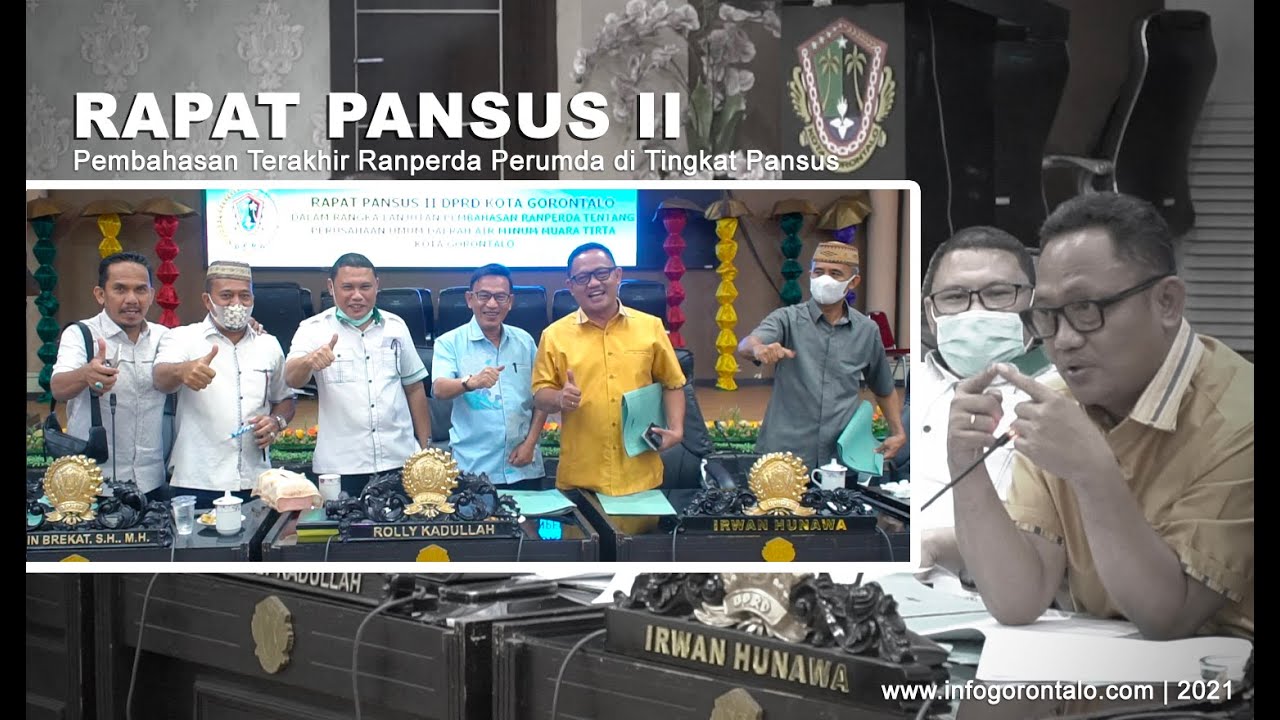 Ranperda Perubahsan Status PDAM ke Perumda Kota Gorontalo Selesai dibahas di tingkat Pansus