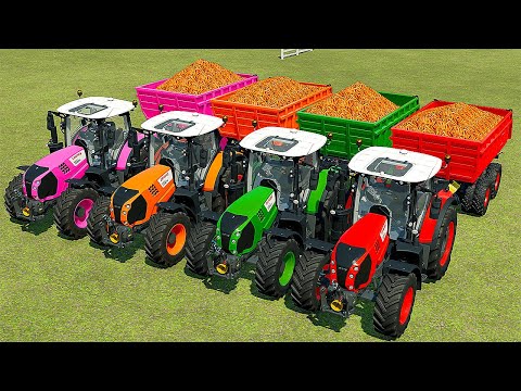 HARVESTING AND LOAD CARROTS WITH CLAAS TRACTORS - Farming Simulator 22